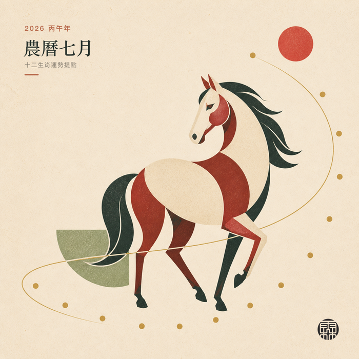 2026丙午馬年農曆7月12生肖運勢提點—林霖開運